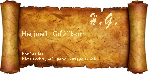 Hajnal Gábor névjegykártya